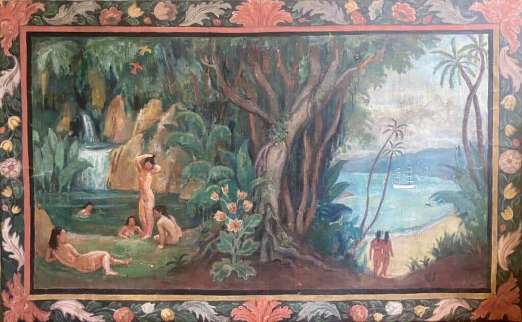 "Vahinés devant la baie" Pierre DEVAL