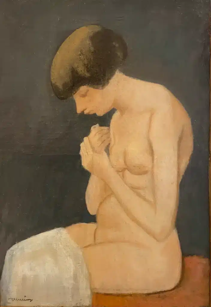 Nu assis Henri Vieilly