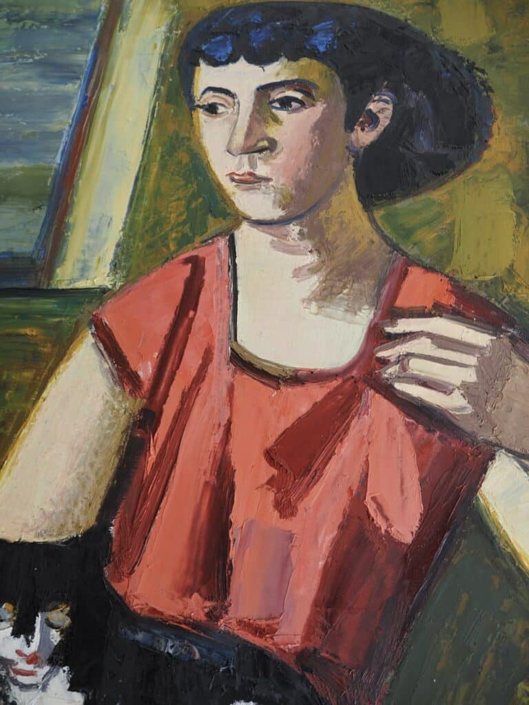 Jean Couty "la dame au chat" détail