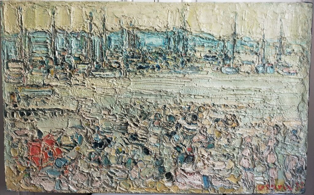 André COTTAVOZ plage de Juan-les-Pins
