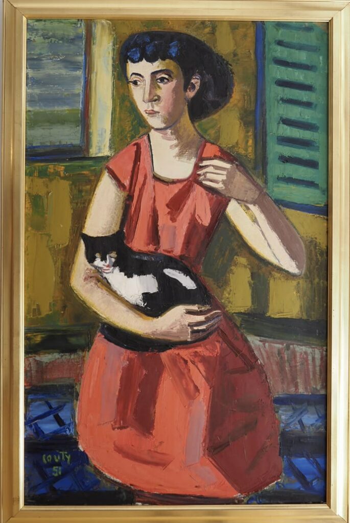 Jean Couty "la dame au chat"