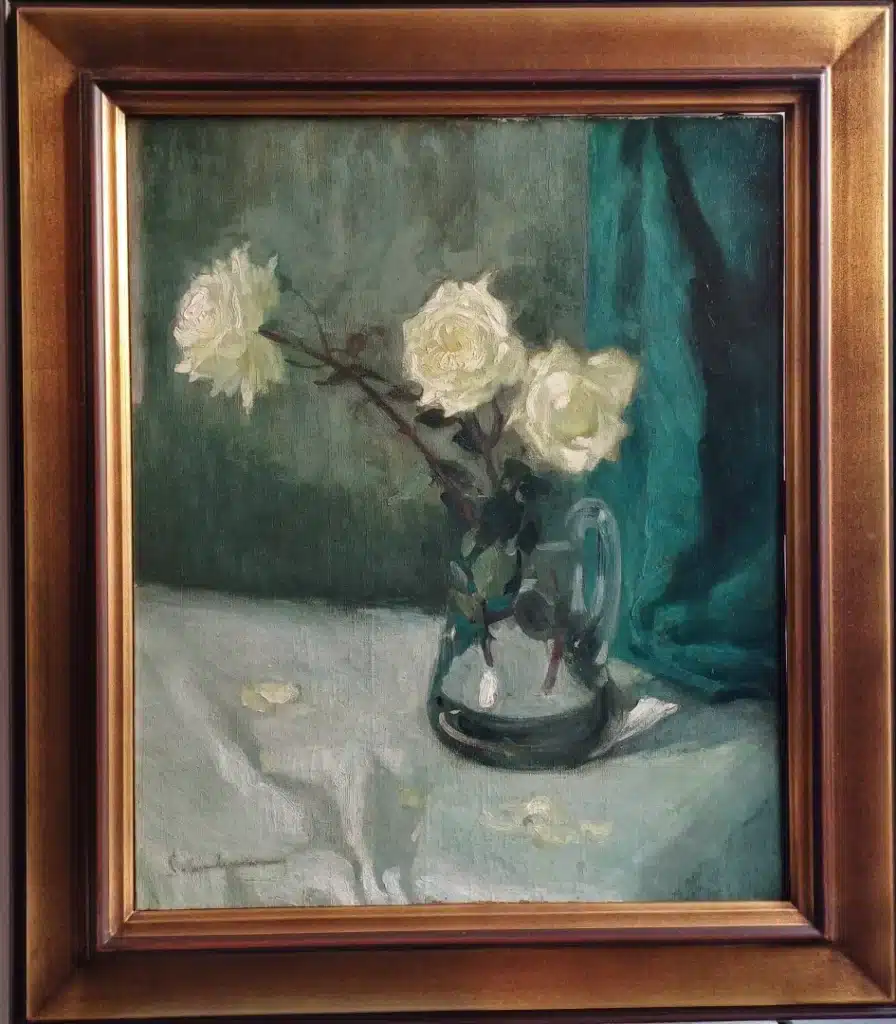 nature morte aux fleurs parCombet-Descombes
